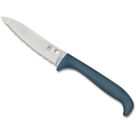 Spyderco 2024 Spyderco Reveal 12, Counter Critter Blue Serrated SPY-K21SBL